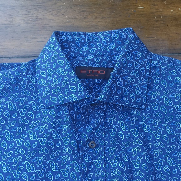 ETRO Men’s Paisley Shirt size 41 - Picture 4 of 8